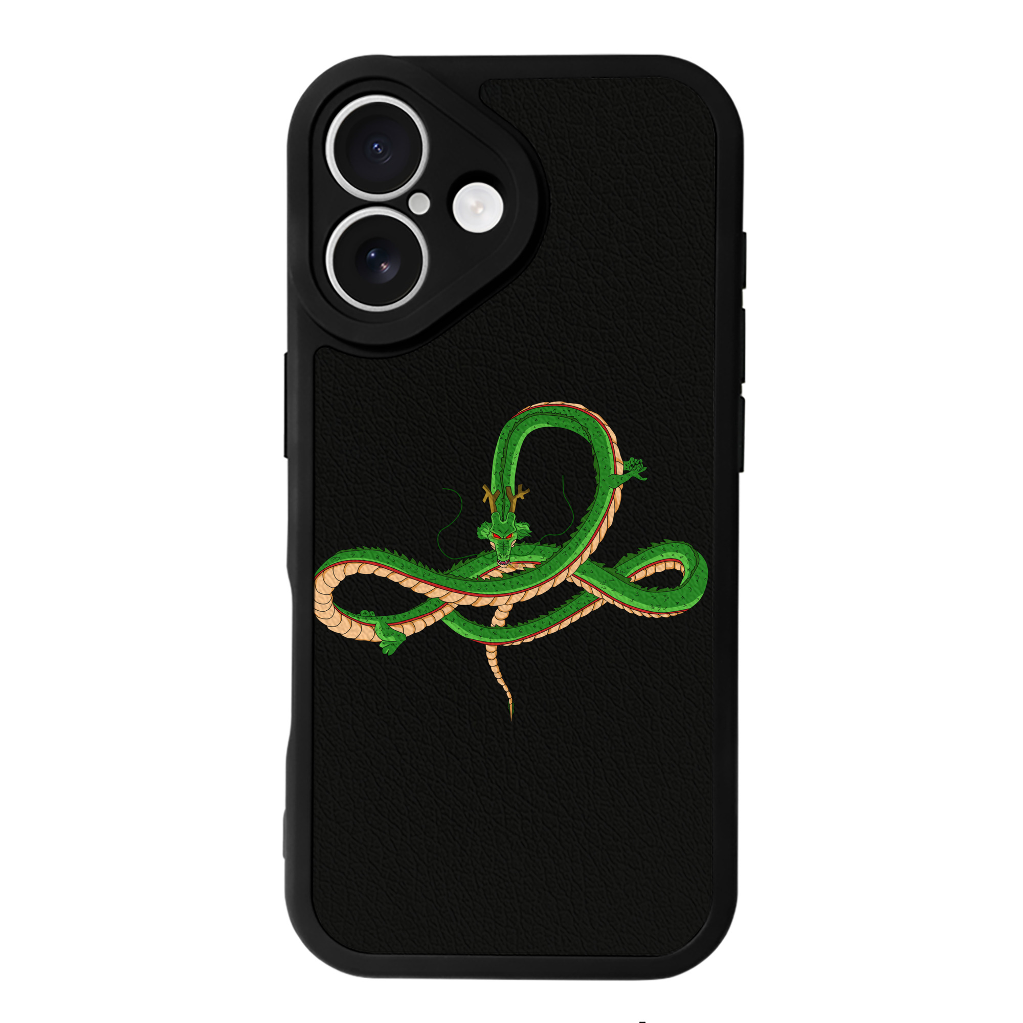（画像用） ドラゴンボール 神龍 シェンロン DRAGON BALL Shenron 【iPhone 16シリーズ対応】シリコンスマホケース（レザー調） 材質：シリコン